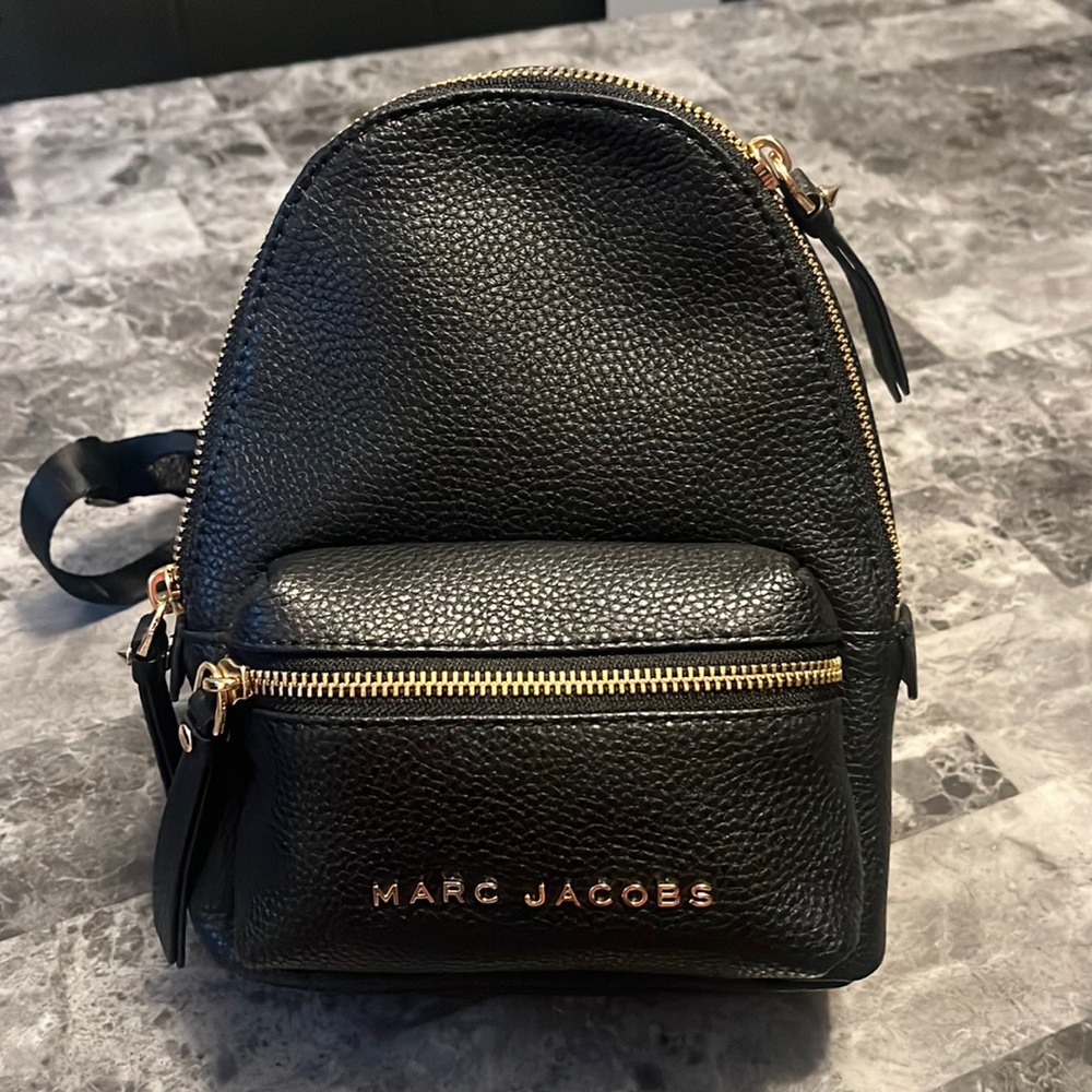 Leather black Mini Marc Jacobs backpack